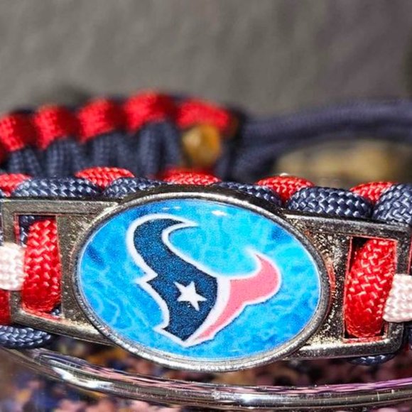 New Handmade Para-cord Houston Texans Bracelet Unisex - Picture 1 of 1